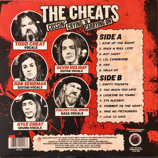 Cheats, The : Cussin' Crying 'N' Carrying On (LP,Album)