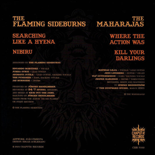 Flaming Sideburns, The / Maharajas, The : The Flaming Sideburns / The Maharajas (7",33 ⅓ RPM,EP,Limited Edition)