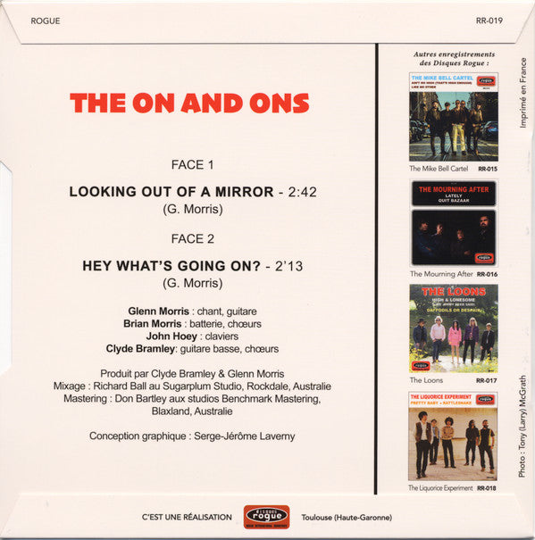 On And Ons, The : Looking Out Of A Mirror / Hey What's Going On? (7",45 RPM,Single,Limited Edition,Stereo)