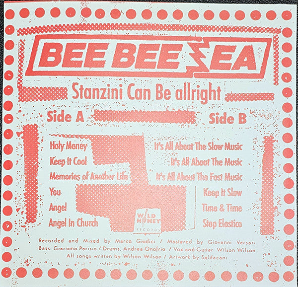 Bee Bee Sea : Stanzini Can Be Allright (LP,Album,Limited Edition,Stereo)