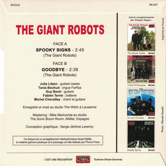 Giant Robots, The : Spooky Signs / Goodbye (7",45 RPM,Single,Limited Edition)