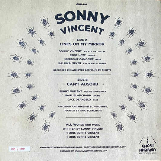 Sonny Vincent : Lines On My Mirror (7",45 RPM,Limited Edition,Numbered)