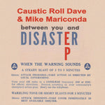 Caustic Roll Dave & Mike Mariconda : Between You And Disaster EP (7",45 RPM,EP,Limited Edition,Numbered)