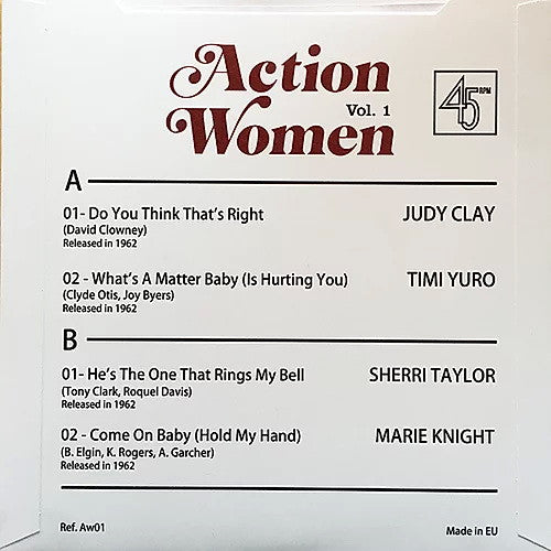 Various : Action Women Vol.1 A female Soul Rhythm&Blues Explosion (7",45 RPM,EP,Compilation)