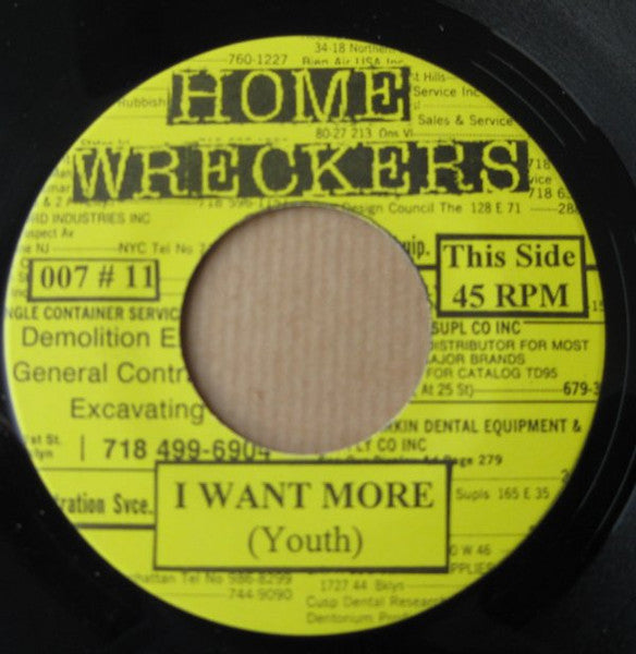 Homewreckers (2) : I Want More B/W Built To Last (7",45 RPM,Single,Limited Edition)