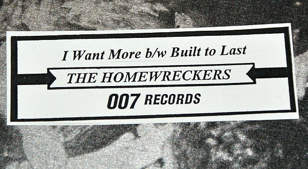 Homewreckers (2) : I Want More B/W Built To Last (7",45 RPM,Single,Limited Edition)