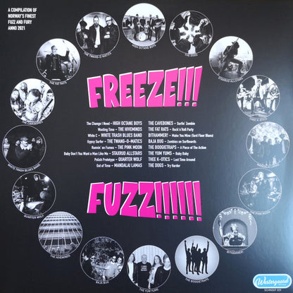 Various : Freeze!!! Fuzz!!!!!! (Wild And Wonderful Garage Rock, Surf, Fuzz And Fun From The Sweaty North) (LP,Compilation,Limited Edition)