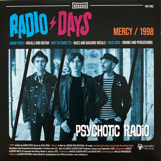 Psychotic Youth, Radio Days (2) : Psychotic Radio (7",EP,Limited Edition)