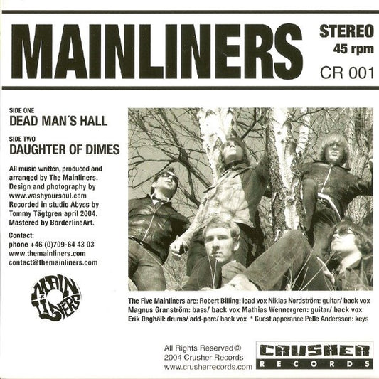 Mainliners, The : Dead Man's Hall / Daughter Of Dimes (7",Single,45 RPM)