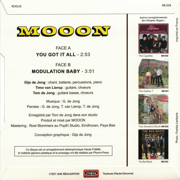 Mooon (4) : You Got It All / Modulation Baby (7",45 RPM,Single,Limited Edition)