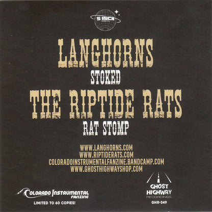 Langhorns VS. Riptide Rats, The : Stoked / Rat Stomp (5",45 RPM,Single,Limited Edition)