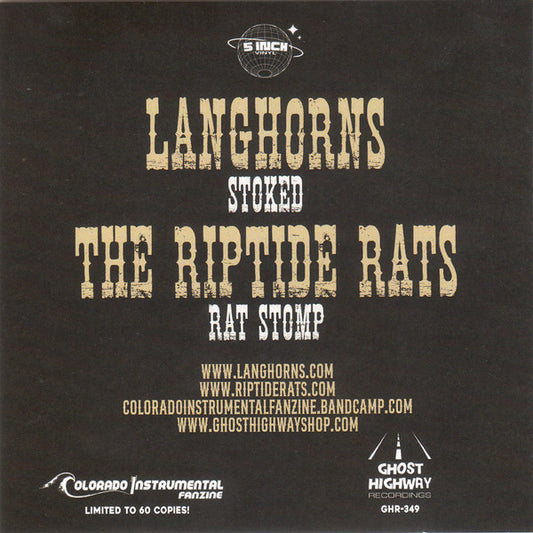 Langhorns VS. Riptide Rats, The : Stoked / Rat Stomp (5",45 RPM,Single,Limited Edition)
