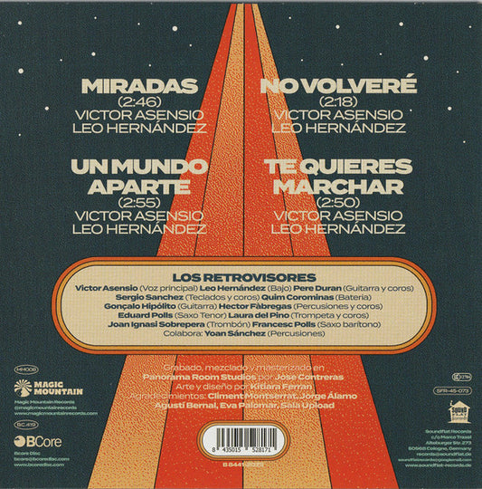 Los Retrovisores : Cambio Y Corto (7",45 RPM,EP,Stereo)