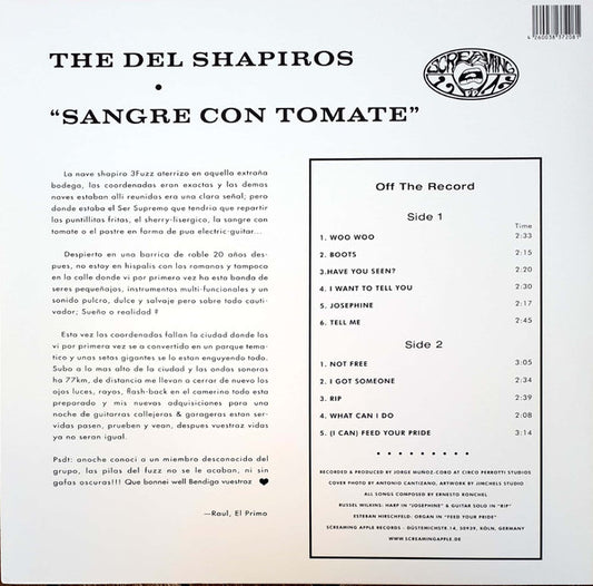 Del Shapiros, The : Sangre Con Tomate (LP,Album,Stereo)