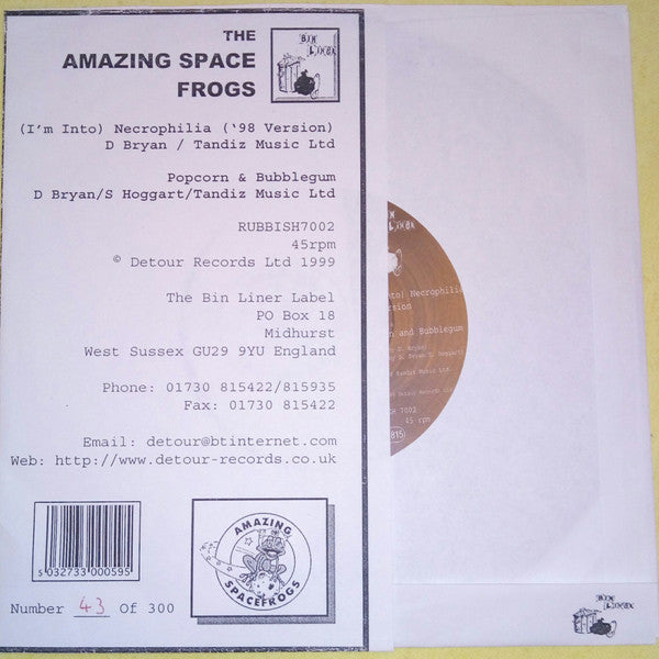 Amazing Space Frogs : I'm Into Necrophilia (7",45 RPM,Limited Edition,Numbered)