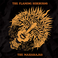 THE FLAMING SIDEBURNS / THE MAHARAJAS Split 7″ EP